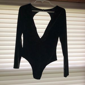 VS M/L black velvet lingerie